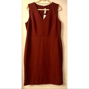LOFT Red V Neck Dress NWT